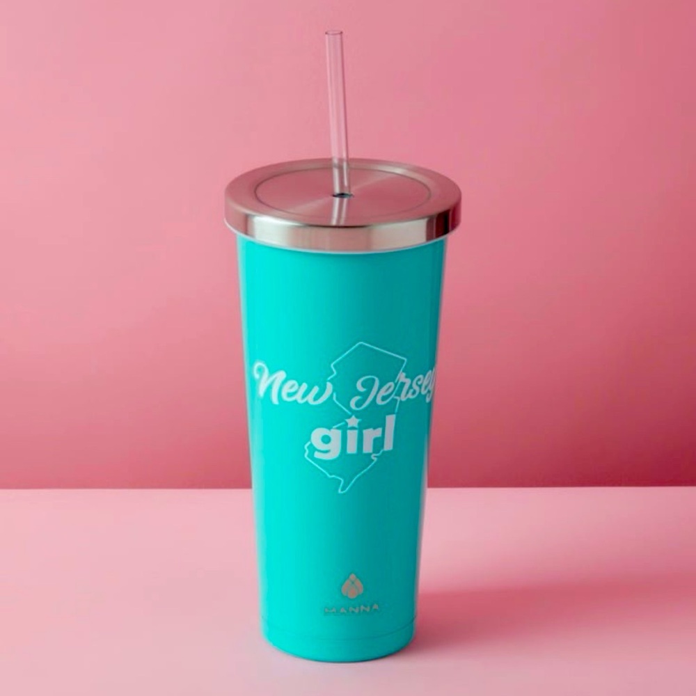NEW JERSEY GIRL 24 OZ CHILLY STAINLESS STEEL TUMBLER BY MANNA
